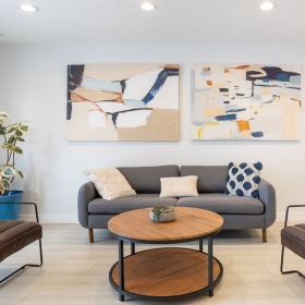 Styled room with art and furniture